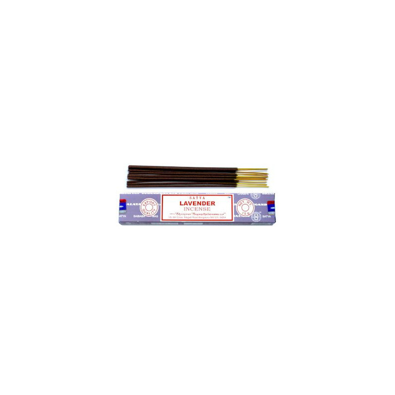 Coffret de démarrage de bâtonnets d'encens Satya (7 parfums + porte-encens en bois de manguier)
