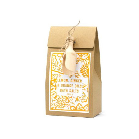 Pack de 500 g de sels de bain - Citron, gingembre et orange