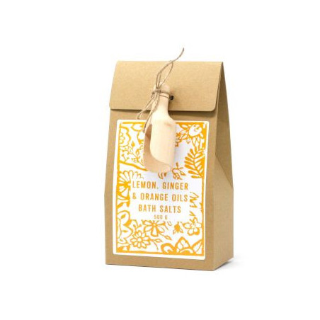Pack de 500 g de sels de bain - Citron, gingembre et orange
