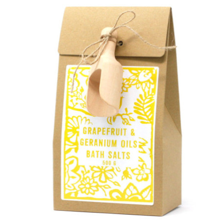 Pack de 500 g de sels de bain - Pamplemousse et géranium
