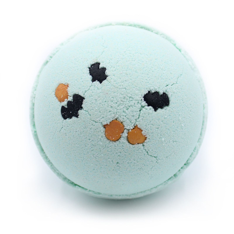 Bombe de bain d'Halloween à la noix de coco et au citron vert
