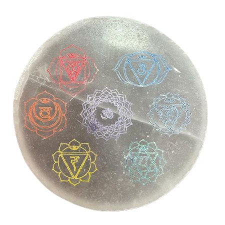 Plaque de charge moyenne 10 cm - Motif chakra (col)