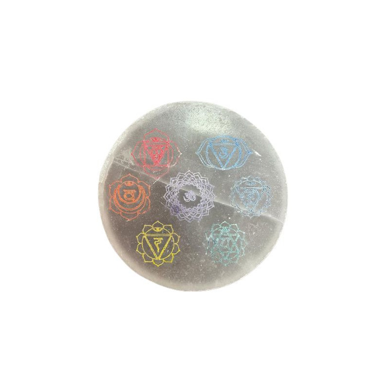 Plaque de charge moyenne 10 cm - Motif chakra (col)