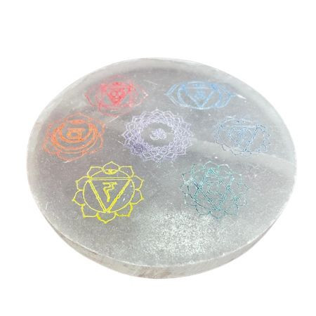 Plaque de charge moyenne 10 cm - Motif chakra (col)