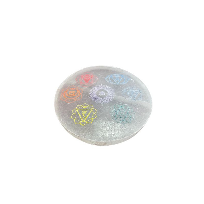 Plaque de charge moyenne 10 cm - Motif chakra (col)