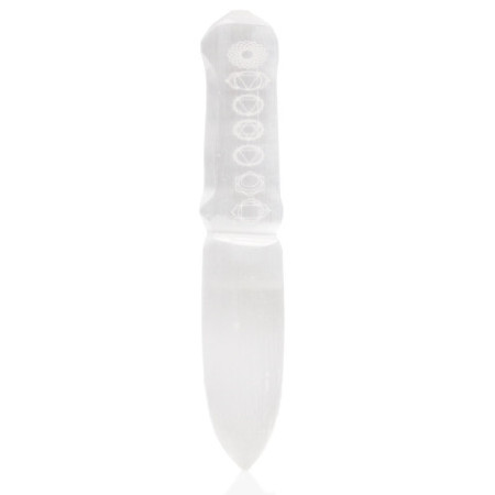 Couteau rituel en sélénite - Chakra