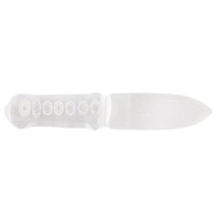 Couteau rituel en sélénite - Chakra