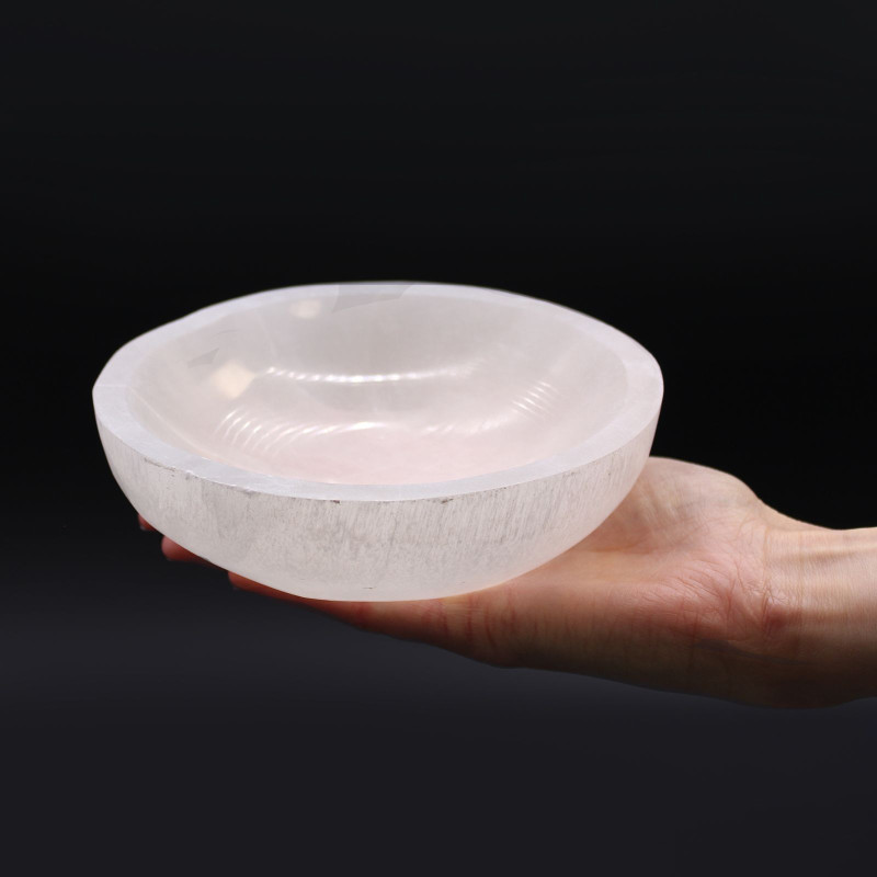 Bol rond en sélénite - 15 cm