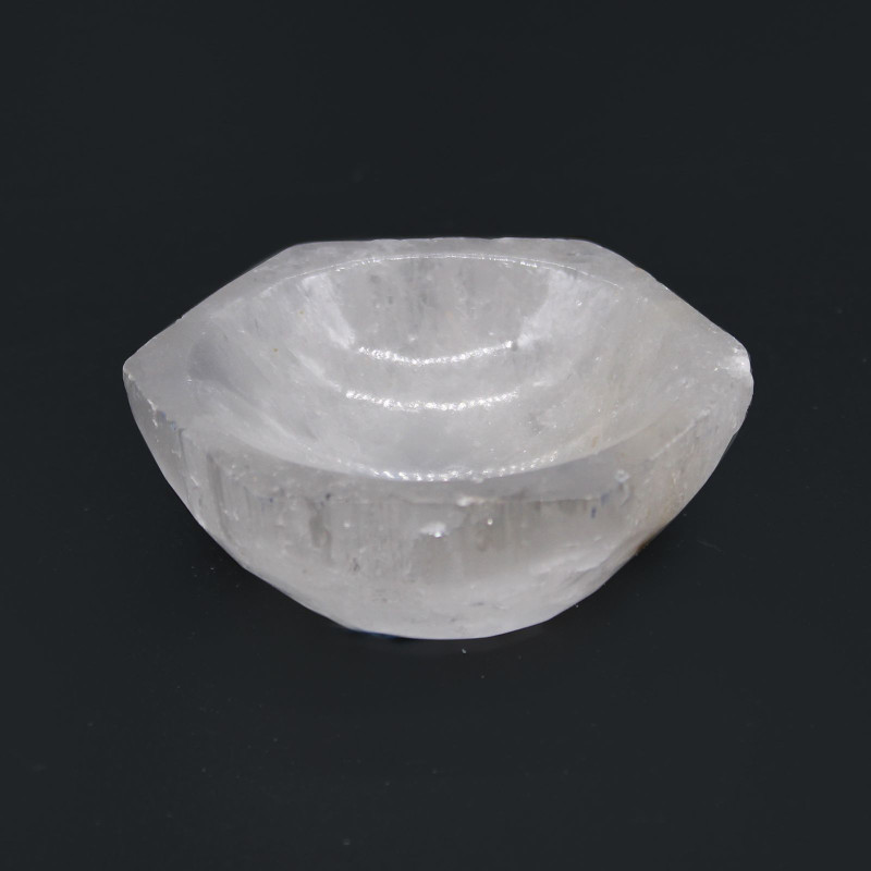 Bol hexagonal en sélénite - 6 cm