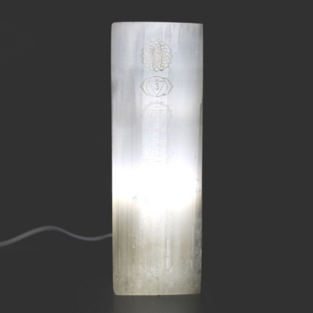 Lampe en sélénite 25 cm - Lampe Chakra