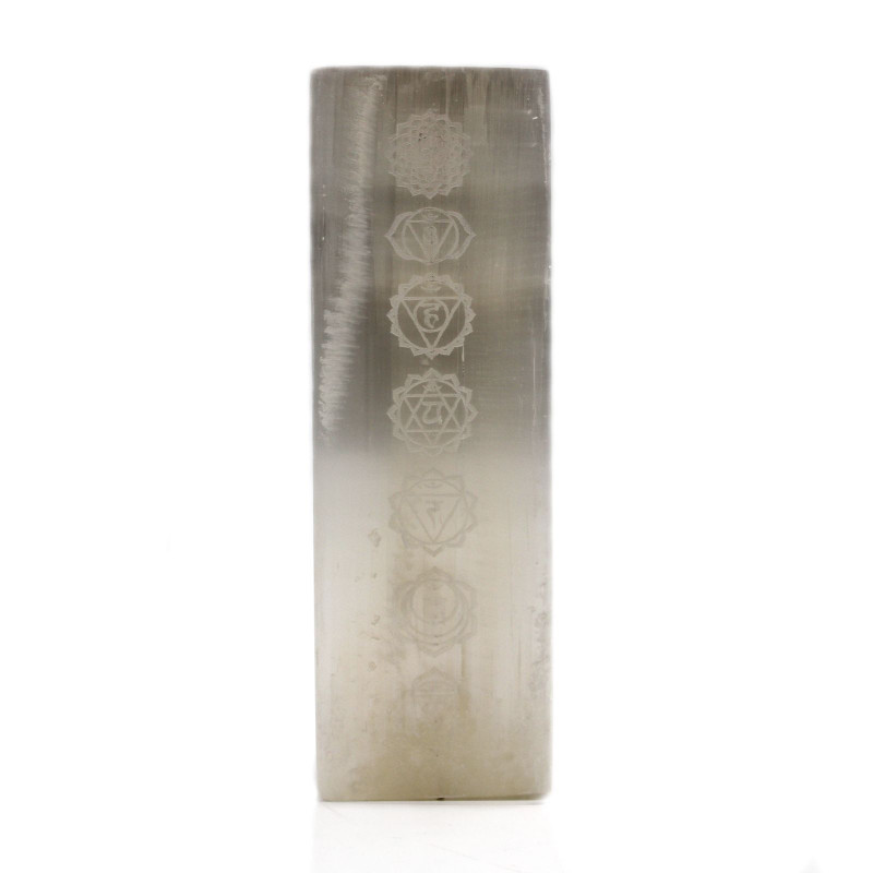 Lampe en sélénite 25 cm - Lampe Chakra