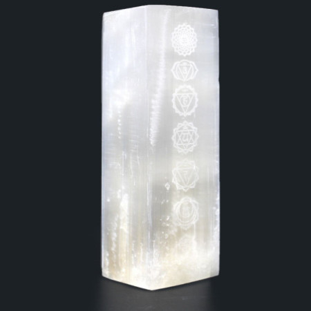 Lampe en sélénite 25 cm - Lampe Chakra