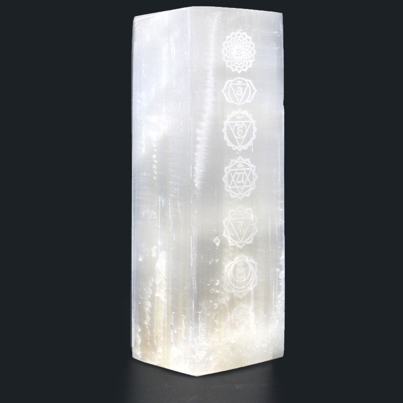 Lampe en sélénite 25 cm - Lampe Chakra