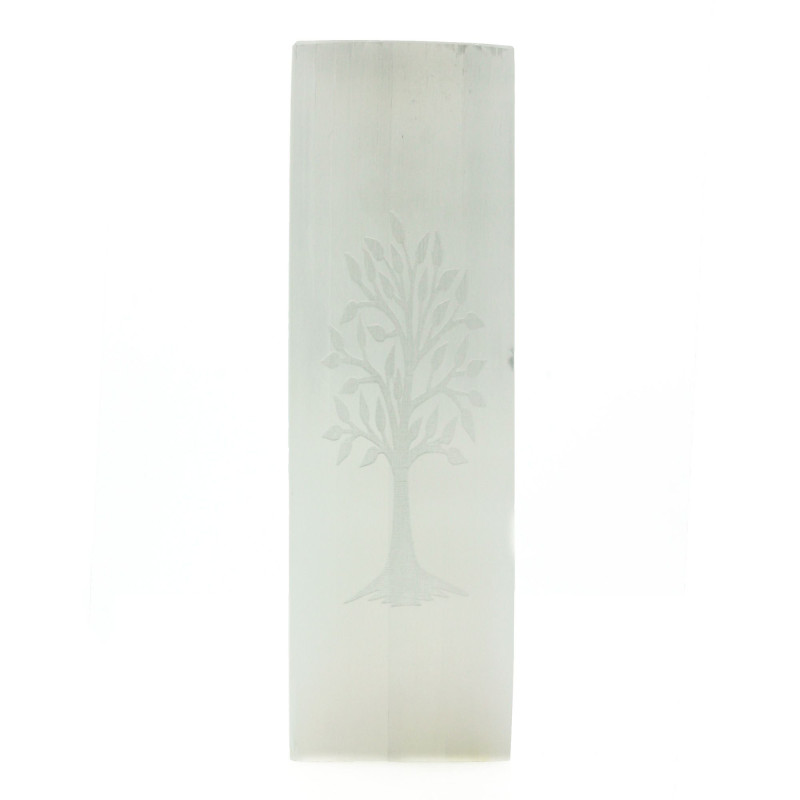 Lampe Bloc Sélénite 25cm - Arbre de Vie
