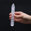 Baguette de sélénite - (Pointe une extrémité) 7 Chakra (14-16 cm)