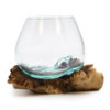 Verre fondu sur bois parasite rare