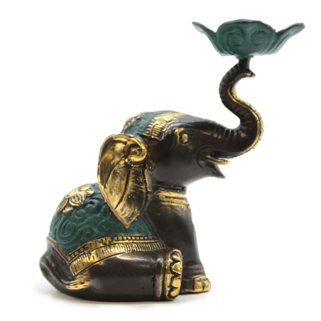 Bougeoir/porte-encens éléphant moyen