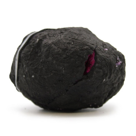 Géodes de calsite colorées - Roche noire - Rouge foncé