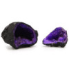 Géodes de calsite colorées - Roche noire - Violet