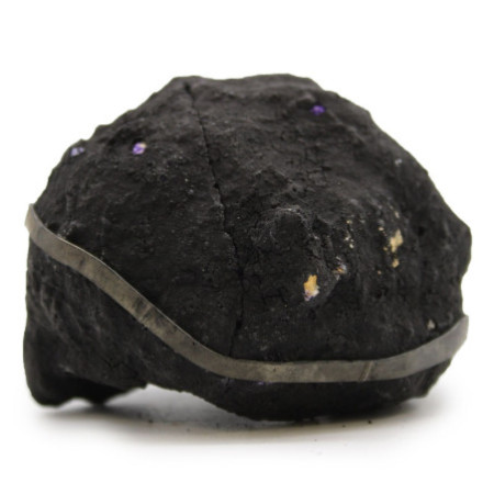 Géodes de calsite colorées - Roche noire - Violet