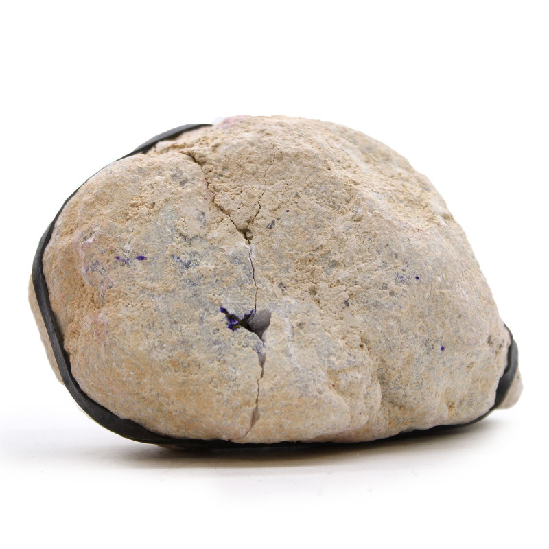 Géodes de calsite colorées - Roche naturelle - Violet et or
