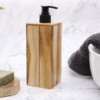 Distributeur de savon carré en teck naturel