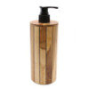 Distributeur de savon rond en teck naturel