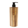 Distributeur de savon rond en teck naturel