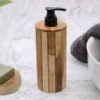 Distributeur de savon rond en teck naturel