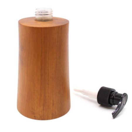 Distributeur de savon en teck naturel - Conique