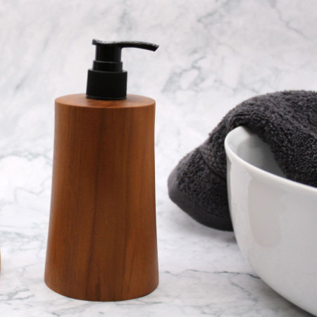 Distributeur de savon en teck naturel - Conique