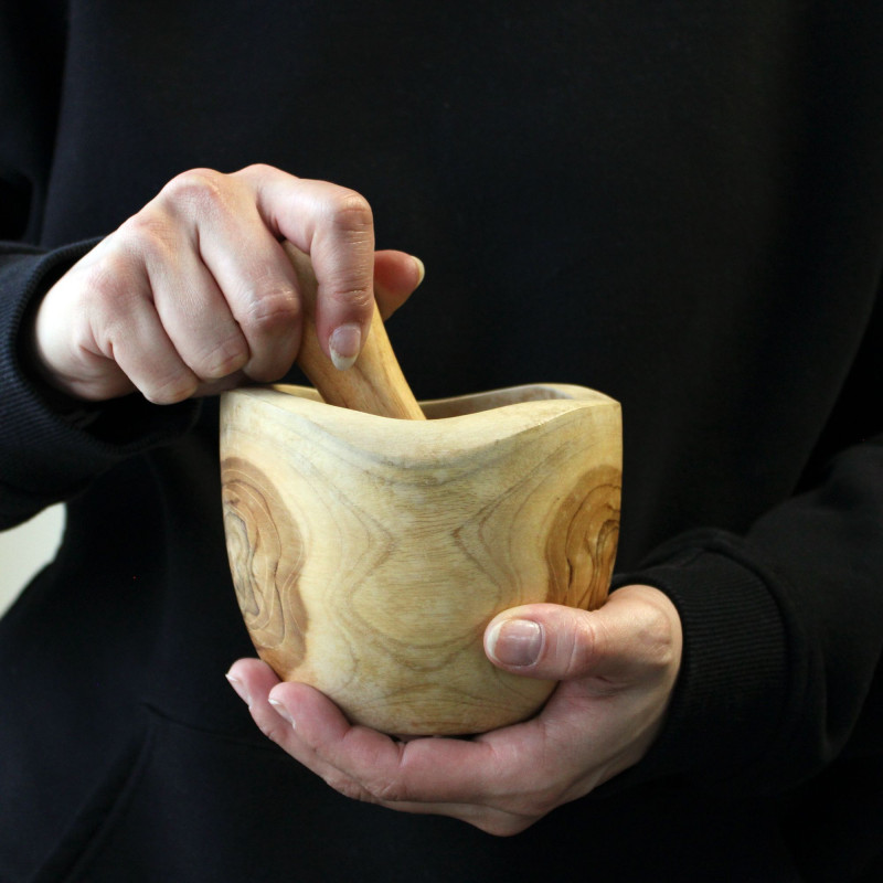 Pilon et mortier Ergo Teak Grand