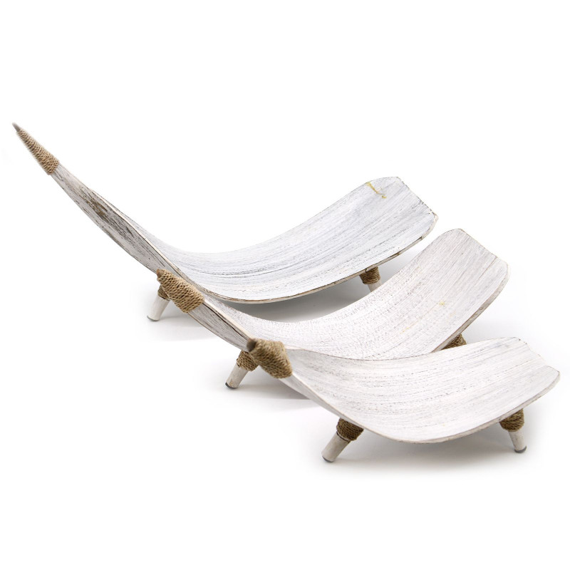 Ensemble de bols à fruits en feuille de coco - Blanchi à la chaux