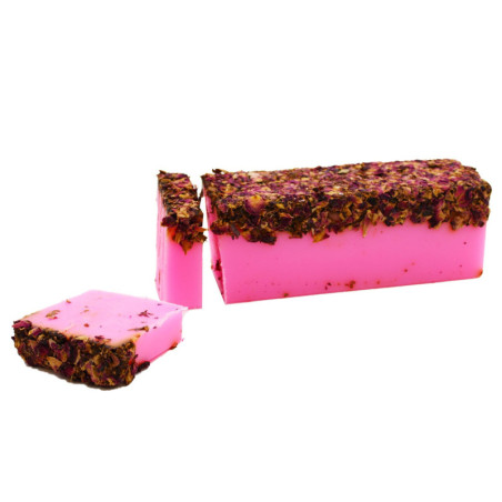 Rose et pétales de rose - Pain de savon