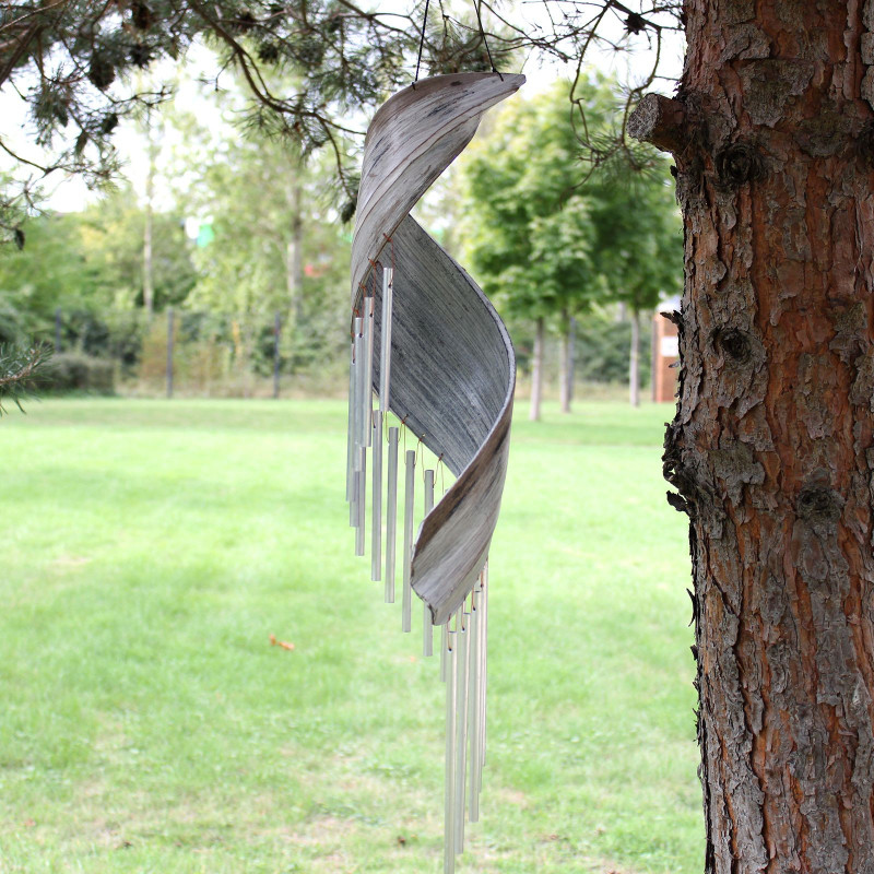 Carillons éoliens en feuilles de cocotier - Blanchiment