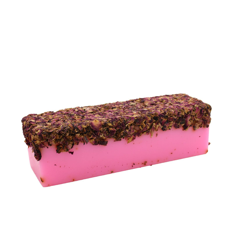 Rose et pétales de rose - Pain de savon