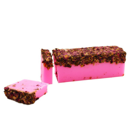 Rose et pétales de rose - Pain de savon