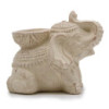 Porte-encens et bougie éléphant (crème)