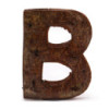 Lettre en écorce rustique - « B » - 7 cm