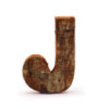 Lettre en écorce rustique - "J" - 7 cm
