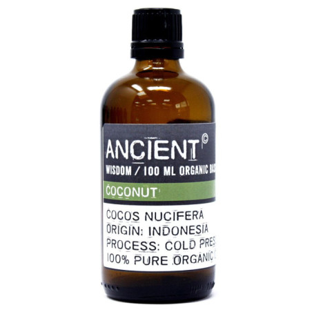 Huile de base biologique de noix de coco - 100 ml