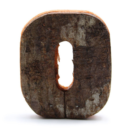 Numéro d'écorce rustique - "0" - 7 cm