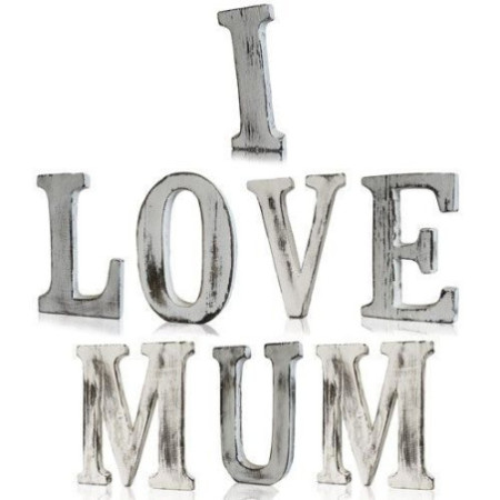 Lettres Shabby Chic - J'AIME MAMAN (8)