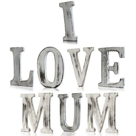 Lettres Shabby Chic - J'AIME MAMAN (8)