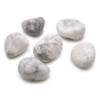 Sachet de 6 grandes pierres roulées africaines - Howlite blanche - Magnésite