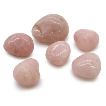 Sachet de 6 grandes pierres roulées africaines - Quartz rose