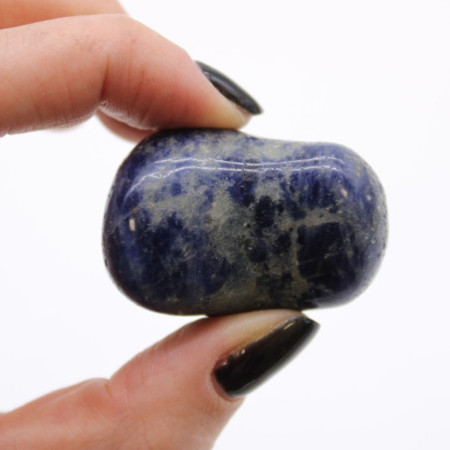 Sachet de 6 grandes pierres roulées africaines - Sodalite - Bleu pur