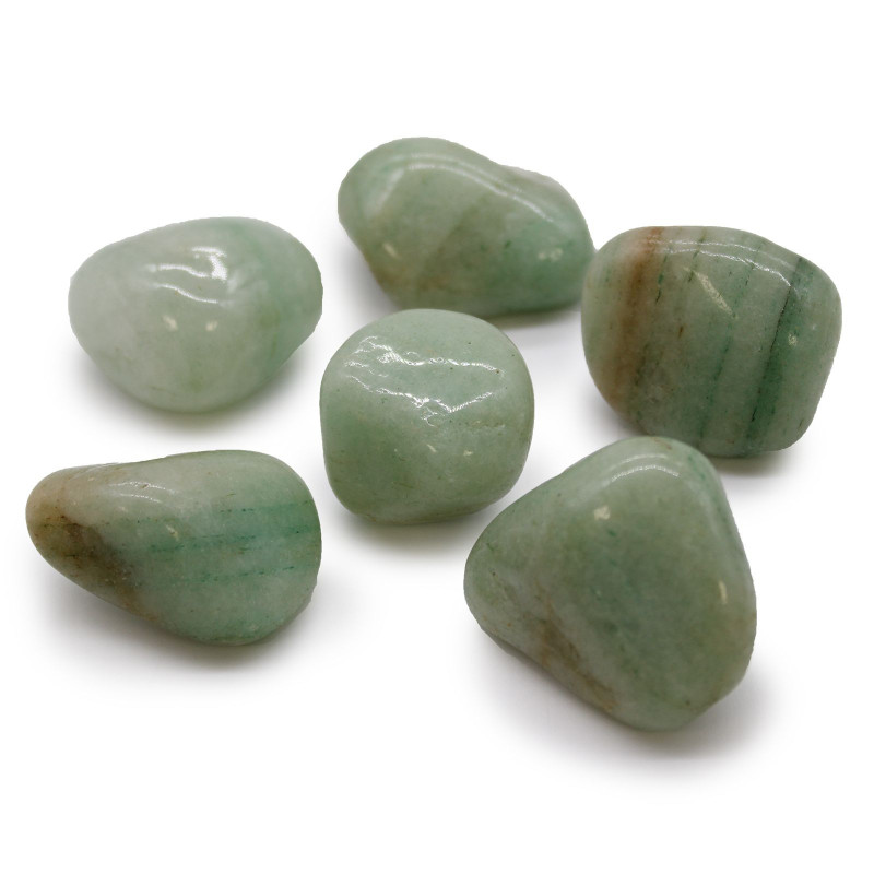 Sachet de 6 grandes pierres roulées africaines - Aventurine