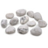 Sachet de 12 pierres roulées africaines moyennes - Howlite blanche - Magnésite