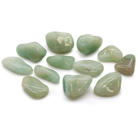 Sachet de 12 pierres roulées africaines moyennes - Aventurine
